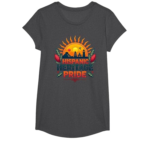 Feier zum Kulturpreis des Hispanic Heritage Month für Männer T-Shirt, Girls, Anthrazit Meliert, XS Feier zum Kulturpreis des Hispanic Heritage Month für Männer T-Shirt, Girls, Anthrazit Meliert, XS von Generic