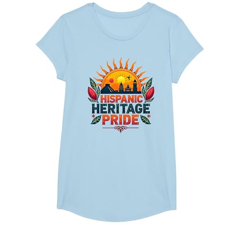 Feier zum Kulturpreis des Hispanic Heritage Month für Männer T-Shirt, Girls, Himmelblau, XS Feier zum Kulturpreis des Hispanic Heritage Month für Männer T-Shirt, Girls, Himmelblau, XS von Generic