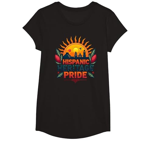Feier zum Kulturpreis des Hispanic Heritage Month für Männer T-Shirt, Girls, Schwarz, XS Feier zum Kulturpreis des Hispanic Heritage Month für Männer T-Shirt, Girls, Schwarz, XS von Generic