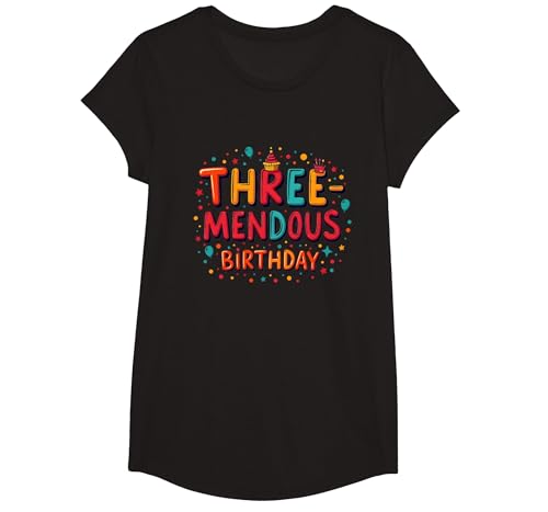 Feier zum dritten Geburtstag von Birthday Boy T-Shirt, Girls, Schwarz, XS von Generic