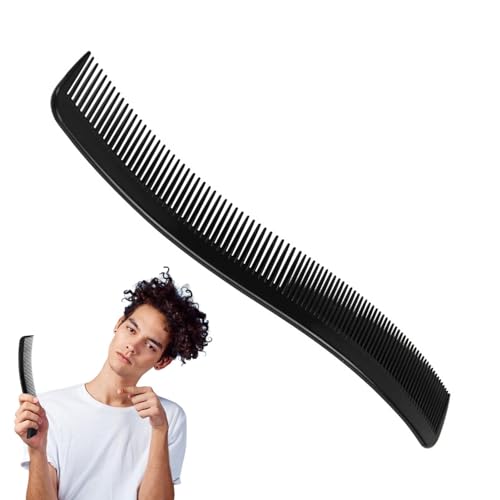 Feine Zahnkämme | Ergonomischer Friseurkamm für Männer | Rutschfester Haarkamm, Kamm für Haarschneider, gebogener und flacher Kamm für präzise Haarschnitte, Kamm von Generic