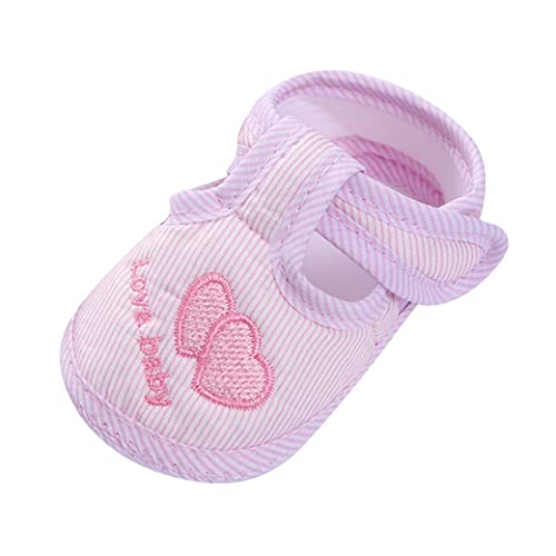 Fell Hausschuhe Damen Baby-Kleinkind-Schuhe Mode-Kleinkind-Schuhe Baby-Fuß-niedliche Liebes-Kleinkind-Schuhe Pantoletten Kinder (Pink, 19 Infant) von Generic