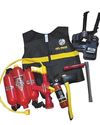 Feuerwehr set Helm mit Licht und Ton Feuerlöscher Kostüme und Verkleidungen von Generic