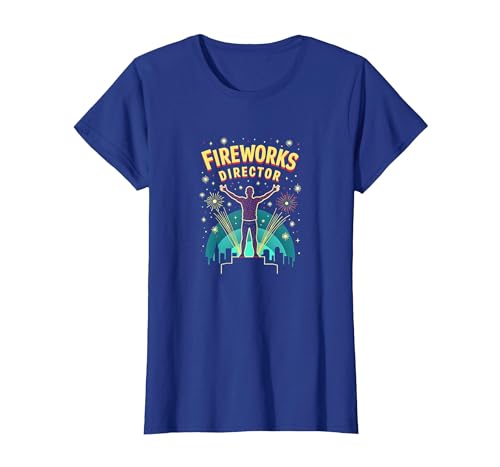 Feuerwerksdirektor T-Shirt, Damen, Königsblau, XS von Generic