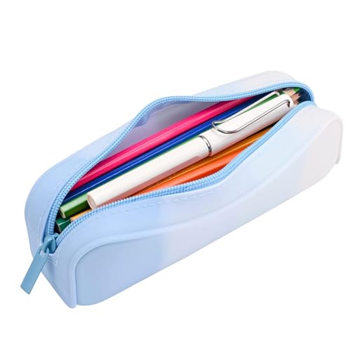 Fidget Pencil Box - Gradienten-Rechteck-Taste, ästhetische Stifttasche mit großer Kapazität, langlebiger Schreibwarenständer mit Reißverschluss | Reisebereiter Container für rag, B: Gradient von Generic