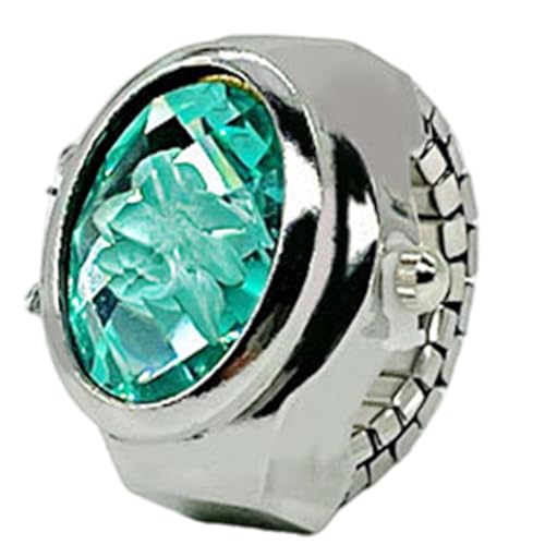 Fingeruhr für Damen, Ringuhr für Damen, bewegliche Stapeluhr, kreative Bewegung, verstellbare Ringuhr für Damen und Herren, Blau (Lago Azul), Consulte la descripción, Siehe Beschreibung von Generic