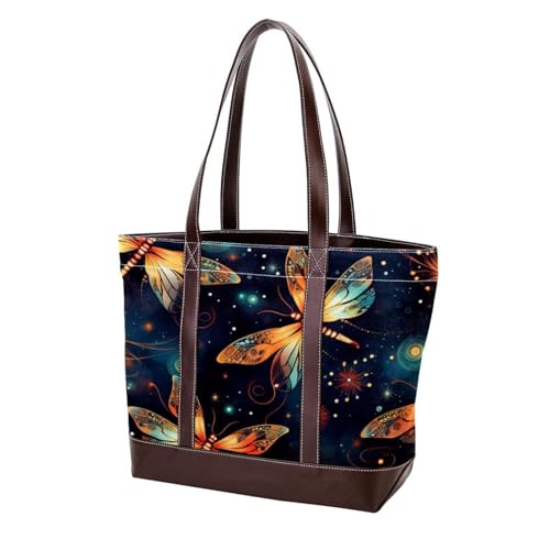 Fireflies at Night-639 Schultertaschen für Damen, groß, weiches gewaschenes Leder, Geldbörsen und strapazierfähige Handtaschen, Mehrfarbig 04, 33.8x12x31cm/13.3x4.7x12.2 in Fireflies at Night-639 Schultertaschen für Damen, groß, weiches gewaschenes Leder, Geldbörsen und strapazierfähige Handtaschen, Mehrfarbig 04, 33.8x12x31cm/13.3x4.7x12.2 in von Generic