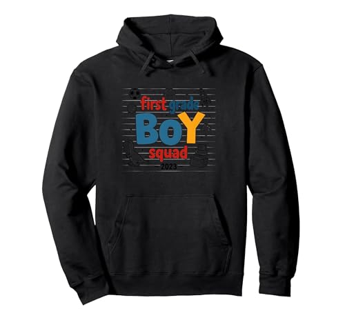 First Grade Boy Squad 2023 Abenteuerspaß Pullover Hoodie, Unisex für Erwachsene, Schwarz, S von Generic