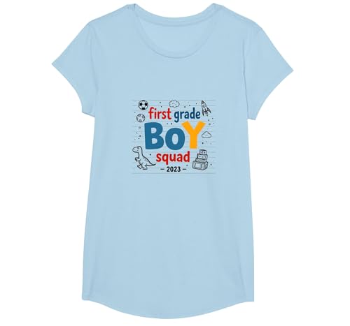 First Grade Boy Squad 2023 Abenteuerspaß T-Shirt, Girls, Himmelblau, XS First Grade Boy Squad 2023 Abenteuerspaß T-Shirt, Girls, Himmelblau, XS von Generic