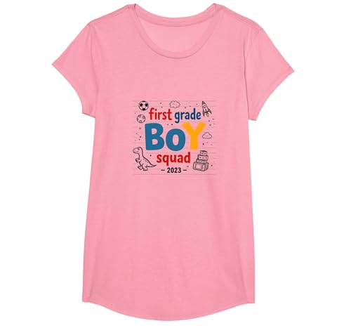 First Grade Boy Squad 2023 Abenteuerspaß T-Shirt, Girls, Rosa, XS First Grade Boy Squad 2023 Abenteuerspaß T-Shirt, Girls, Rosa, XS von Generic