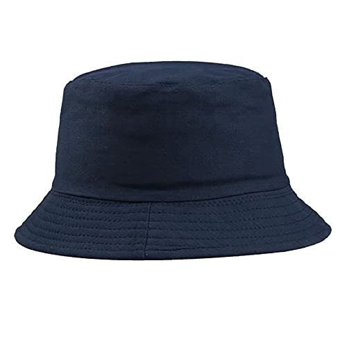 Fischerhut Winter Sun hat Fisherman Mütze Männer Unisex Mode Frauen Wilde Schutz im freien Baseballmütze Badekappe Lange Haare Stoff (Navy, One Size) von Generic