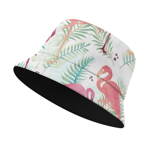 Fischerhut modischer Sommerhut Wende-Design,Flamingo Modischer Sommer Bucket Hut Anglerhut für Damen Herren von Generic