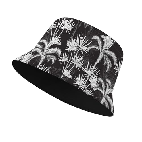Fischerhut modischer Sommerhut Wende-Design,Schwarz Modischer Sommer Bucket Hut Anglerhut für Damen Herren von Generic