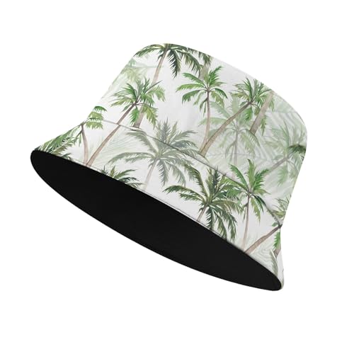 Fischerhut modischer Sommerhut Wende-Design,Tropische Elemente Modischer Sommer Bucket Hut Anglerhut für Damen Herren von Generic