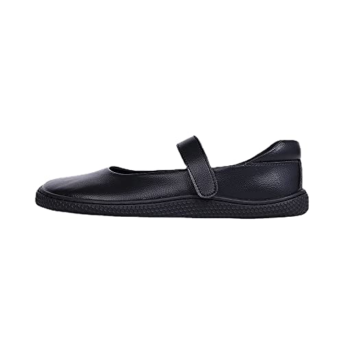 Flache Ballerina für Damen, Barfuß, Leder, keine Tropfensohle, breitere Zehenbox, Schwarz , 39 EU Flache Ballerina für Damen, Barfuß, Leder, keine Tropfensohle, breitere Zehenbox, Schwarz , 39 EU von Generic