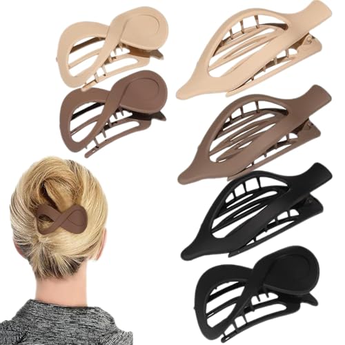 Flache Haarnadel – rutschfeste Haarspange Bananen-Clips | 6 Stück flache Haarspangen | Klaue starker Halt Haarspangen | Bequeme Vintage-Haarspangen Kopfschmuck für Frauen Freundin Mutter Frau von Generic