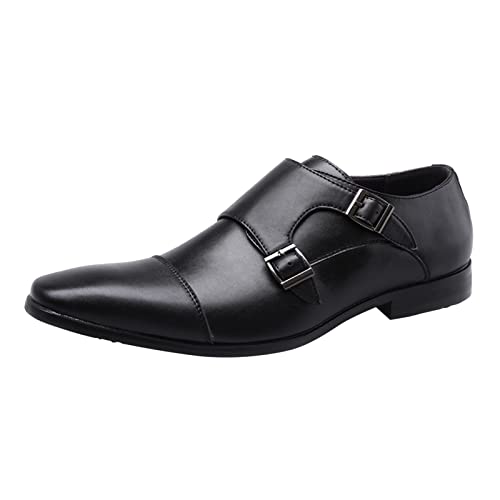 Flache Halbschuhe Business Anzugschuhe Loafer Plain Toe Oxford Modern Low Top Herren 48 Breit Sportlich Plate Schuhe Schwarz Braun Für Herren Leder Rutsch Niedrig von Generic