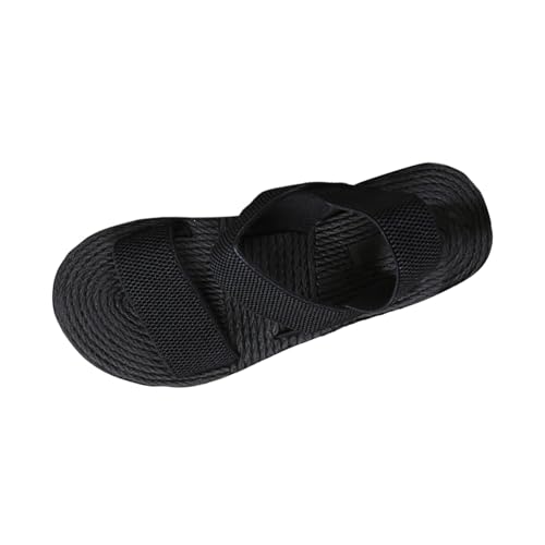 Flache Sandalen Damen Sommer - Offene Schuhe Schicke Bequem Latschen Breite Füße Sommerschuhe Sandaletten mit Elastischen Riemen Outdoor Sport Plateau Sandals von Generic