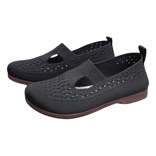 Flache Schuhe Leicht Wanderschuhe Atmungsaktives Laufschuhe Elegant Dirndl Schuhe Turnschuhe rutschfeste Turnschuhe Joggingschuhe Slip on Lightweight Fitnessschuhe von Generic