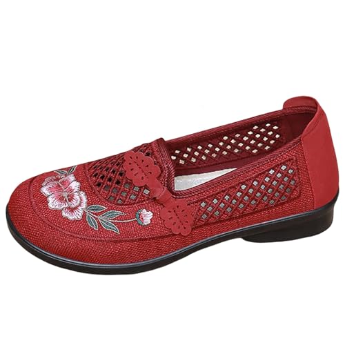 Flache Schuhe Luftpolster Sneaker Atmungsaktives Laufschuhe Weiche Sportlich Turnschuhe rutschfeste Turnschuhe Joggingschuhe Slip on Lightweight Fitnessschuhe von Generic