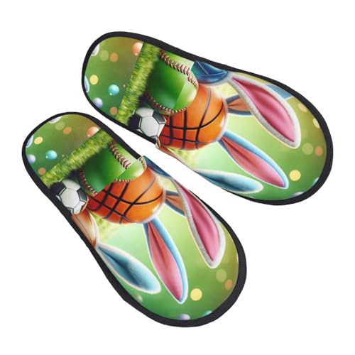 Flauschig Schlappen Ostern Hasenohren Bälle Winter Pantoffeln Weiche Plüsch Pantoffeln Für Gäste, Hotel, Schlafzimmer L von Generic