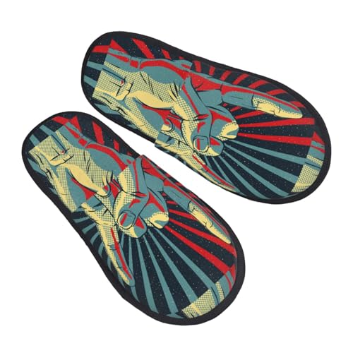 Flauschig Winter Pantoffeln Rock N Roll Geste Filzpantoffeln Wasserdicht Gästehausschuhe Für Reisen, Gäste, Hotel M von Generic