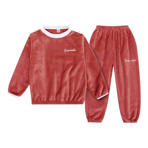 Flauschige Schlafanzug Kinder Jungen Mädchen Schlafanzüge Warme Fleece Pyjama Set Kleinkind Winter Langarm Hausanzug Nachtwäsche Pjs Mit Lange Oberteile Und Hosen Lose von Generic