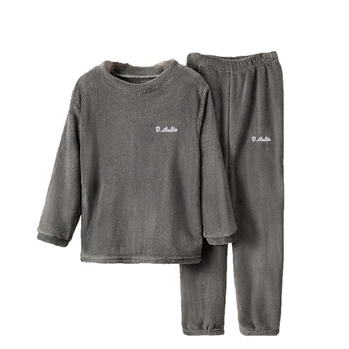 Flauschige Schlafanzug Kinder Jungen Mädchen Schlafanzüge Warme Fleece Pyjama Set Kleinkind Winter Langarm Hausanzug Nachtwäsche Pjs Mit Lange Oberteile Und Hosen Lose von Generic
