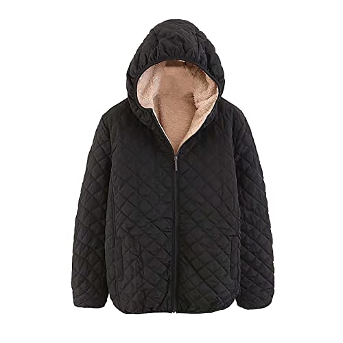 Fleecejacke Damen,Blazermantel Jeansweste Vintage Lederjacke Fleece Weste Wickelstrickjacke Schneejacke Fliegerjacke Leder Berufs Regenbekleidung Made Italy Blazer(Schwarz, XL) von Generic