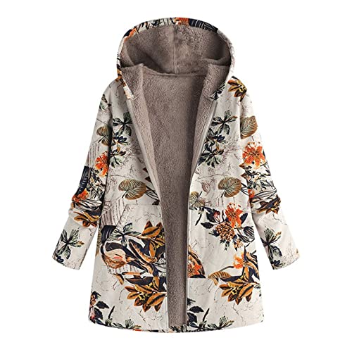 Fleecejacke Damen,Lodenjacke Strickweste Air Jacke Ultraleichte Daunenjacke R Mantel Arbeitsjacken & -Mäntel Giant Jacken Hosenanzug Mit Blazer Jacken Jugendlicheherbst(5-Orange,M) von Generic