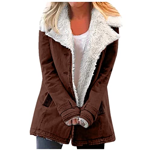 Black Friday Angebote 2024 Ab Wann Fleecejacke Damen,Strick Jacken Wanderjacken Thermojacke Sportweste Stichsichere Weste Regenjacke Regensachen Aldi Polo Jacken Und Mäntel(Braun-3,M) von Generic