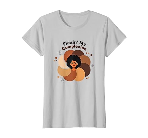 Flexin' My Complexion: Empowering Diversity Art T-Shirt, Damen, Silber, 3XL Flexin' My Complexion: Empowering Diversity Art T-Shirt, Damen, Silber, 3XL von Generic