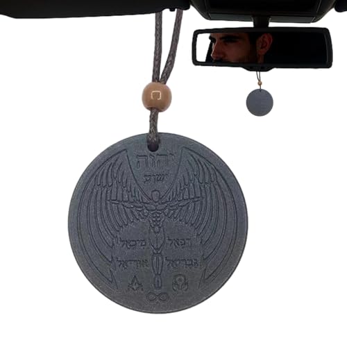 Fliegende Mann Anhänger Halskette - Vulkanische Steinkragen, Quantum Totem Schmuck | Vulkanisch Stein Starkes Material Mit Natürlicher Textur, Elegante Anhänger Design für Männer Frauen Täglich Tragen von Generic