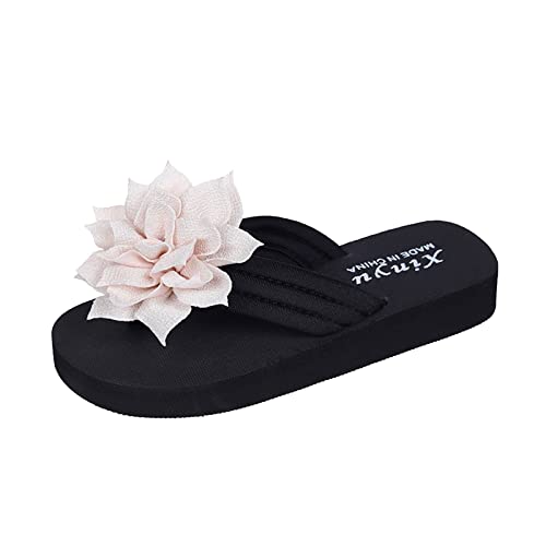 Flip Flops Damen Sommer Flach Flip Flops Mode Flache Schuhe Pantoletten Zehentrenner Sandalen Leder Zehentrenner Stretch Orthopädische Flip Flops Sommer Flache von Generic