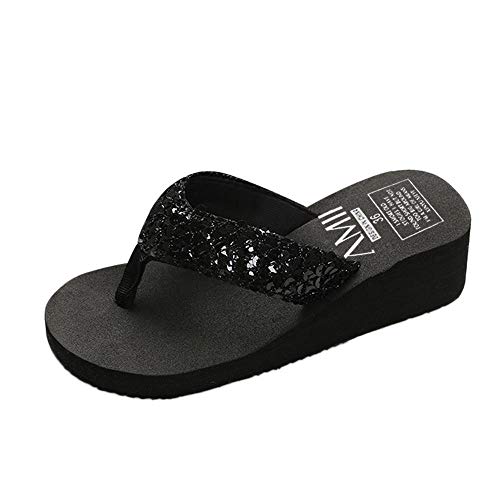 Flip Flops FüR Damen 2025 Glitzer Sandalen Mode Strasssteine Casual Strick Slingback Offene Schuhe Bequem Weichen Sohlen Peep Toe Plateau Flip Flops FüR Damen 2025 Glitzer Sandalen Mode Strasssteine Casual Strick Slingback Offene Schuhe Bequem Weichen Sohlen Peep Toe Plateau von Generic