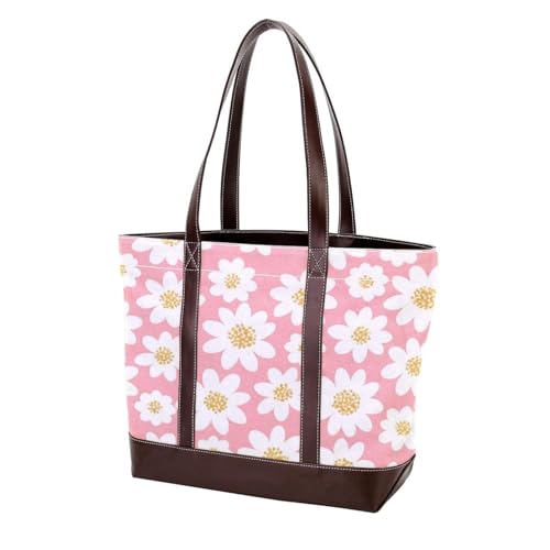 Flower-371 modische Damen-Geldbörse aus gewaschenem strapazierfähigem Leder mit Tragegriff oben und Taschen, Reißverschluss, mehrfarbig, 33,8 x 12 x 31 cm von Generic