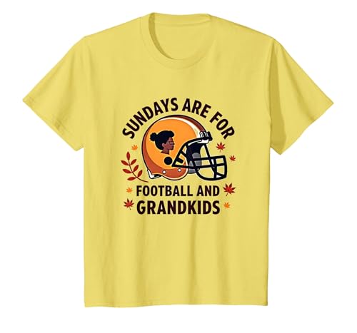 Football Grandmas: Sonntage sind für Fußball und Enkelkinder T-Shirt, Kinder, Gelb, 140 von Generic