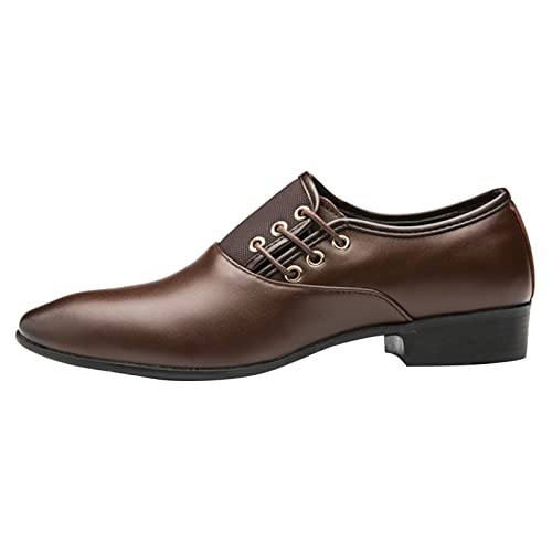 Formale Schuhe Formale Abendschuhe Aus Echtem Anzugschuhe Männer Halbschuhe Outdoor Boots Freizeitschuhe Lässige Bootsschuhe Kunstleder-Loafer Lace Up Schürze von Generic