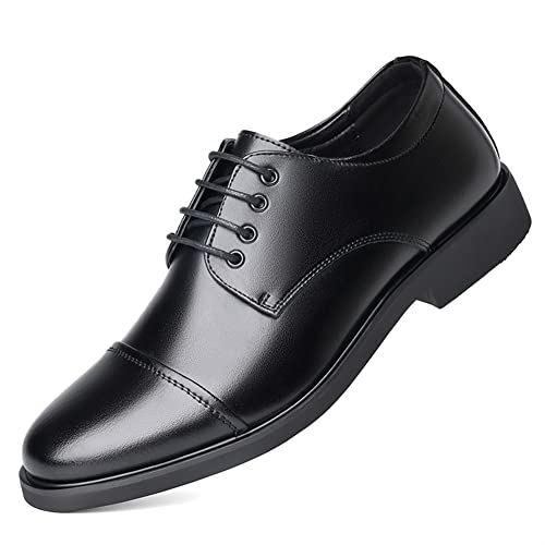 Formelle Schuhe for Männer Lace Up Cap Toe Derby Schuhe PU Leder rutschfest Anti-Rutsch Low Top Prom(38 EU) von Generic