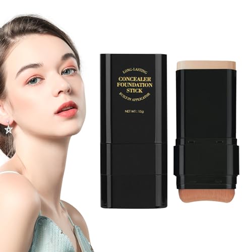 Foundation Make-up Stick Foundation Make-up - 15G Concealer Hautgehalt Foundation Concealer Feuchtigkeitscreme Concealer für Frauen Männer Doppelkopf Foundation Make-up Stick Foundation Make-up - 15G Concealer Hautgehalt Foundation Concealer Feuchtigkeitscreme Concealer für Frauen Männer Doppelkopf von Generic