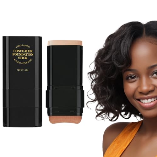 Foundation Stick - 15g Feuchtigkeitsspendende Foundation für Frauen Glättungscreme Concealer | Langanhaltender Doppelkopf Foundation Stick Foundation Stick Natural Effect Light Beauty Foundation Stick - 15g Feuchtigkeitsspendende Foundation für Frauen Glättungscreme Concealer | Langanhaltender Doppelkopf Foundation Stick Foundation Stick Natural Effect Light Beauty von Generic