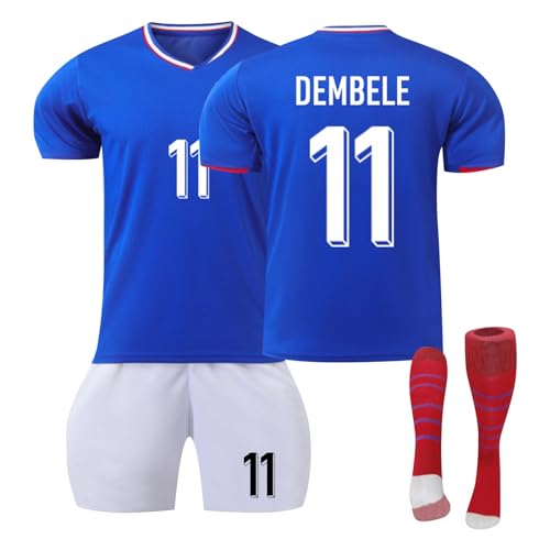 Frankreich 24/25 Fußball Trikot, Hause/Auswärts Fußball Trikot für Kinder Erwachsener, Frankreich Trikots Shorts und Socken Anzug Jungen Herren Frankreich 24/25 Fußball Trikot, Hause/Auswärts Fußball Trikot für Kinder Erwachsener, Frankreich Trikots Shorts und Socken Anzug Jungen Herren von Generic