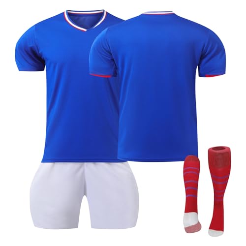 Frankreich Fußball Trikot, 24 Hause/Auswärts Fußball Trikot Kinder Erwachsener, Nr.7 10 Trikots Shorts und Socken Anzug Jungen Herren Frankreich Fußball Trikot, 24 Hause/Auswärts Fußball Trikot Kinder Erwachsener, Nr.7 10 Trikots Shorts und Socken Anzug Jungen Herren von Generic