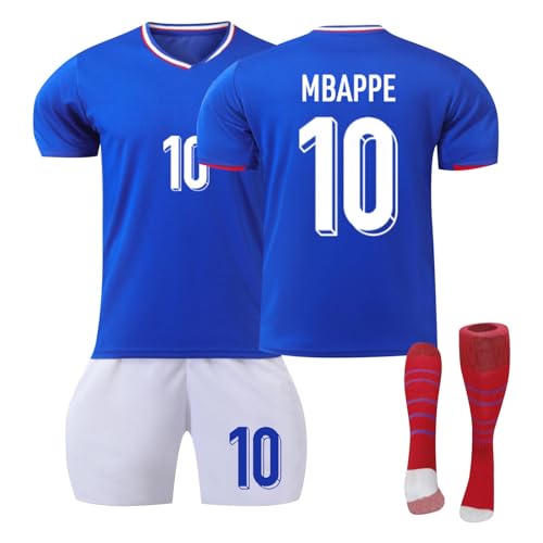 Frankreich Fußball Trikot, 24 Hause/Auswärts Fußball Trikot Kinder Erwachsener, Nr.7 10 Trikots Shorts und Socken Anzug Jungen Herren Frankreich Fußball Trikot, 24 Hause/Auswärts Fußball Trikot Kinder Erwachsener, Nr.7 10 Trikots Shorts und Socken Anzug Jungen Herren von Generic