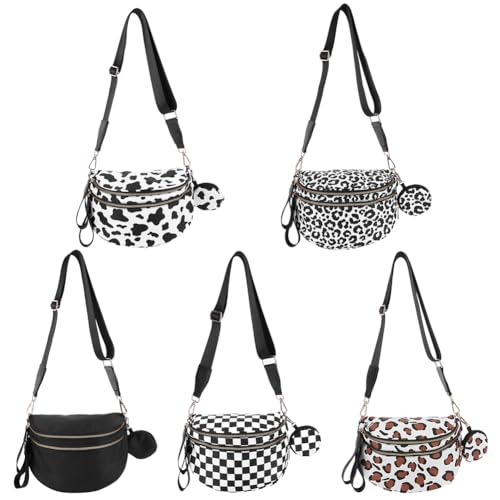 Frauen All-Match-Crossbody-Taschen-Schalen-Tasche Sport Chest Bag mit Ohrhörer-Tasche (schwarz) (Stil 3) von Generic