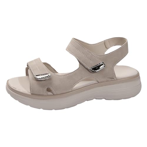 Frauen Clip Toe Sandalen Kristall Gelee Strand Flip-Flops Koreanische Mode Sommer Flache Sandalen Bequem Leicht Elegant Casual (Grey, 38) von Generic
