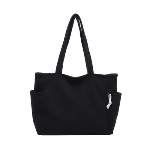 Frauen Cord Cord All-Match-Tasche Handtasche große Kapazität Arbeitsumhängetasche (schwarz) von Generic