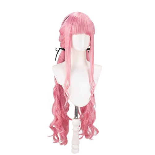 Frauen Cosplay Perücke Für Infinity Nikki Nikki Mädchen Rosa Halloween Anime Kostüm Perücken von Generic
