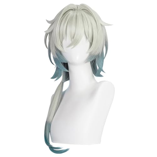 Frauen Grün Gradient Cosplay Perücken Für Anaxa Hitzebeständig Halloween Kostüm Weihnachten Synthetisches Haar Mit Pferde******* von Generic