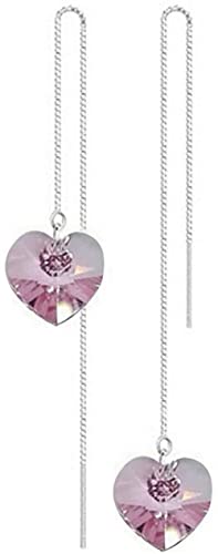 Frauen Herzform lange lineare Kette baumeln Einfädler Ohrringe Schmuck für Frauen Teenager Geburtstag Weihnachten Freunde Geschenk von Generic